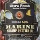 Ultra Fresh Marine Fish Food, 75% Sword Prawns + Squids, Natural Protein, Color Enhancement, for Small Saltwater Fish, Marine Shrimp Patties S 4.56oz