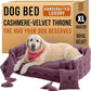 Luxury Dog Bed Chesterfield – Handcrafted Velvet Throne for Dogs | Joint Support, Calming & Temp-Regulating Comfort | Durable 5+ Years, Anti-Claw, Washable 100+ Times – XL, Purple