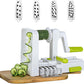 5-Blade Vegetable Spiralizer for Veggie Noodles – Quick Kitchen Slicer with 4 Interchangeable Blades for Carrots, Potatoes, Cucumbers, and Luffa (White)
