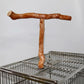 Wood Bird Perch, T Shaped Birdcage Stand Wooden Parrot Perch Stand Perch for Bird Cage Grinding Bird Perch Branches, T Perch Bird Accessory, Easy to Install