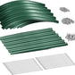 Land Guard 8×2×1.5ft Galvanized Raised Garden Bed Kit, Raised Garden Boxes Outdoor, Oval Metal Raised Garden Beds for Vegetables, Forest Green