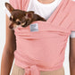 Dog Sling Carrier for Small Dogs - Anti-Anxiety Cat Sling, Puppy Pouch - Pet Sling in Gray Black Blue Green Pink Yellow (Pink, Standard)