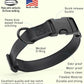 Dogline Biothane Waterproof Dog Collar with Quick Release Buckle Strong Coated Nylon Webbing with Odor- Proof for Easy Care Easy to Clean Fits Small Medium or Large Dogs, Black 1" W 15-23" L