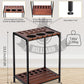 Billiards Pool Stick Holder - Pool Cue Rack Floor Stand & Ping Pong Paddle Holder Hardwood Pool Cue Holder for 12 Cues Sticks Pool Table Accessories Organizer (Brown)