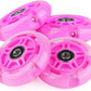 8pcs Inline Skate Wheels Led Light-Up Wheels 64/70/72/76/80mm w/Bushings 85-88A for Kids and Youth Beginners Children's Inline Skates Indoor/Outdoor Use (Pink, 80mm)