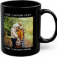 Personalized Coffee Mug – Custom Photo, Text, or Logo Ceramic Mug Tea Cup | Taza Personalizada with Picture or Message | Customized Gift Idea for Men & Women, Mom, Dad, Friends - Black/White | 11oz