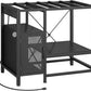40-50 Gallon Fish Tank Stand, Aquarium Stand with Power Outlet and Storage Cabinet, Heavy Duty Tank Stand Suitable for Turtle Tank, Reptile Terrarium, for Home Office, Black FTBK50E01
