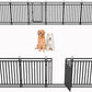 Dog Fence Outdoor Indoor, 40 Inch Height 24 Panels Dog Playpen for Large/Medium/Small Dogs Metal Dog Pen for Yard Camping and RV | Black-Silver