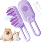 Cat Steam Brush for Shedding, 2025 New 4 in 1 Rechargeable Steam Pet Brushes for Cats & Dogs, Indoor Anti-static Pets Brush for Massage, Cleaning, Shedding & Combing Hair (Purple)
