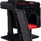 SYANDLVY Gothic Cat Tree with Coffin Bed for Indoor Cats, Cat Tower with Scratching Post, Modern Activity House for Large Cats, Condo with Board, Kittens Cave