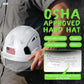 AOLAMEGS Construction Safety Hard Hat - ANSI Z89.1 Type Ι OSHA Approved Safety Helmets with Chin Straps Lightweight Reflective Vented ABS Hard Hats For Men Women Industrial Workwear 6-point Suspension