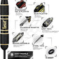 IgnatGames Premium Steel Tip Darts – 3/6/12 Pack Brass Barrels with Aluminum Shafts, 16 GlideXPro Flight Set, Tool Kit & Giftable Case