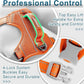 BARKBAY Dog Harness No Pull with ID Tag Pocket - Heavy Duty, Reflective, Easy Control for Large Dogs(Orange,XL)