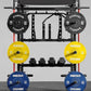 Mikolo Smith Machine, Multi-Function Power Cage with Dual Pulley System, Vertical Leg Press Attachment, Squat Rack Power Rack with More Training Attachment for Home Gym
