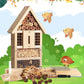 2 PK Large Cedar Wood Insect House Kit for DIY Project Backyard Insect House, Bee House, Nesting Habitat Shelters, Garden Shelter for Bees, Butterflies, Bugs