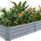 Land Guard 6×3×1ft Galvanized Raised Garden Bed Kit for Vegetables, Galvanized Large Metal Planter Raised Garden Boxes Outdoor(Modern Grey)…