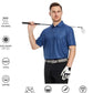 Men's Golf Polo Shirts Short Sleeve Striped Performance Moisture Wicking Dry Fit Golf Shirts for Men