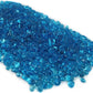 Lustering Decorative Round Flat Glass Beads,Glass Marbles,Glass Pebbles,Vase Filler Beads for Fire Pit Crafts Aquarium Garden Decoration,3-6mm,1-Pound Jar (Marine Blue)