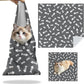 27.6" Cat Grooming Wrap, Self Adhesive Cat Wrap for Cutting Nails, Anti-Escape Calming Cat Swaddle Wrap for Medicine Ear Cleaning, Anti-Scratch Cats Burrito Restraint Blanket, Practical Pet Tool Grey
