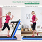 GYMAX Walking Pad, 2.25HP Dual Display Foldable Treadmill for Home with Remote/Smart App Control, Portable Compact Treadmill for Office Under Desk, Folding Running Machine for Small Spaces