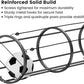 Garage Ball Storage Rack – Freestanding & Wall Mounted Sports Organizer with Elastic Cords Holds 7 Balls – Space Saving Basketball Soccer Football Holder for Home Kids Room