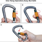 SOB Auto Locking Climbing Carabiner Clips,Heavy Duty Asymmetrical Carabiner Connector Used for Rappelling Gear Rescue Outdoor Projects Dog Leash