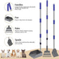 Heeyoo Dog Pooper Scooper, Dog Poop Tray and Rake Set, Pet Waste Removal Scoop with Long Adjustable Sectional Stainless Handles