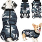 Lukovee Recovery Suit for Dogs, Zipper On Recovery Suit for Female Male Dog, Onesie Abdominal Wounds Cone E-Collar Alternative Prevent Licking Spay Recovery Suit (S,CF)
