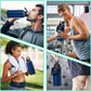 Stainless Steel Water Bottles 32oz - with Paracord Handle, Straw/Spout Lid, Carrying Case & Protective Boot, Leak Proof Double Wall Vacuum Insulated Bottle Keep Cold 48H & Hot 24H