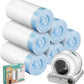 80 Count Waste Bags for Self-Cleaning Cat Litter Box, Replacement Extra Large Cat Litter Box Liners, 4 Rolls Drawstring Trash Bags for Robot, 20 x 18 Inches（4 Packs/80 Counts）