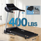 Incline Treadmills for Home, Treadmill with 18% Auto Incline, Heavy Duty 400LBS Capacity, Running Machine with 18.90" Wide Belt, 0.5-12 MPH Speed, 3.5 HP, 36 Programs, APP, Bluetooth, Foldable