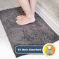 Muddy Mat® Pack of 3 Highly Absorbent Microfiber Dog Door Mat and Pet Rug, Non Slip Thick Washable Area Mat Soft Chenille for Kitchen Bathroom Bedroom and Outdoor - Grey Small, Medium & Large
