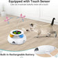 3in1 Interactive Cat Toys Moving Ambush Feather, Spinning Butterfly, Track Balls, Rechargeable Automatic Activated Kitten Toys for Indoor Cats, Cat Feather Toy for All Breeds
