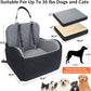 Dog Booster Car Seat, 6in Memory Foam Adjustable Booster Cushion for Small/Medium Dogs, Detachable and Washable Dog Car Seat with Cooling Mat, Pet Booster Seat with Storage Pockets, 2 Safety Belts