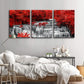 Yxbhhym Black White and Red Waterfall Canvas Wall Art Forest Paintings Waterfall Artwork for Wall Print Landscape Wall Picture for Living Room Wall Decor Large Framed Wall Art -24x48inches