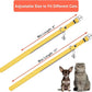 OOPSDOGGY Rolled Leather Cat Collar with Bell, Reflective Kitten Collars with Buckle Include Safety Elastic Strap - Adjustable Small Pet Collars for Boy Girl Cats (Yellow)