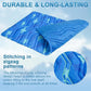 BEAUTYZOO Dog Cooling Mat- Upgraded Thicken Cooling Mat for Large Dogs Reversible(Cool & Warm) Pet Ice Cool Bed Washable & Portable, Summer Crate Pad for Big Dog Puppy Up to 44 lbs, Shark Blue 36X23IN