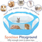 Pawaboo Small Animals Playpen, Waterproof Small Pet Cage Tent with Zippered Cover, Portable Outdoor Yard Fence with 3 Metal Rod for Chick/Kitten/Puppy/Guinea Pig/Rabbits/Hamster/Chinchillas,Light Blue