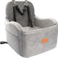 Dog Booster Car Seat for Small/Medium Dogs Up to 35lbs,Ultra Soft Fabric Covered,6in Elevated Cushion,Fully Detachable and Washable,3 Straps & 2 Pockets,Easy to Install(Grey,Medium)