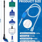 Aquarium Fish Tank Cleaning Tool Kit Include 4 Pcs Long Aquascape Tools Kit 1 Pcs Magnetic Glass Cleaner Brush 5 in 1 Fish Tank Gravel Cleaner and Siphon Vacuum for Terrarium Fish Tank Set