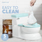 Real Feel 2-in-1 Potty with Wipes Storage, Flushing Sounds & Disposable Liners - Realistic Toilet - Easy to Clean & Assemble - Jool Baby (Aqua)