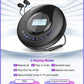 ARAFUNA Portable CD Player Bluetooth with FM Radio, 2000mAh Rechargeable CD Player for Car with LCD Screen, Anti Shock Protection Compact Player with Headphone, AUX Cable