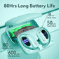 bmani Ear Buds Wireless Earbuds Bluetooth Headphones with 80H Playtime LED Display Case, Over-Ear Hook with Mic, Stereo Sound, Easy Button Controls, Sports Earphones for Running Workout Gym Mint Green