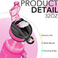 Hyeta 32 oz Water Bottles with Times to Drink and Straw, Motivational Water Bottle with Time Marker, Leakproof, Drinking Sports Water Bottle for Fitness, Gym and Outdoor