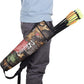 YLS Archery Hip and Back Quiver for Arrows - Black Arrow Quiver for Kids and Adults - Adjustable Arrow Holder with a Padded Strap and Belt Clip - Archery Accessories for Field and Practice