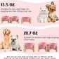 SPUNKYJUNKY 15° Slanted Ceramic Dog and Cat Bowl with Wooden Stand, Tilted Bulldog Food and Water Bowl No Slip Non-Spill for Cats Medium Dogs Big Face Pets 13.5 OZ (1.7 Cups, Pink × 2)