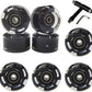 FREEDARE Roller Skate Wheels 54mm/58mm and Bearings Indoor Outdoor Luminous Light Up 83A with T Tools for Double Row Skating and Skateboard (8 Pack)