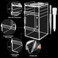 Jumping Spider Enclosure, 3x3x6 Inch Jumping Spider Habitat with Magnet Opening Door Jumping Spider Accessories Small Acrylic Terrarium for Tarantula and Praying Mantis
