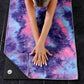 Eunzel Yoga Towel,Hot Yoga Mat Towel with Grip Dots Sweat Absorbent Non-Slip for Hot Yoga, Pilates and Workout 24" x72", Purple & Blue