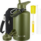 COKTIK 84oz Water Bottle with Straw - Triple Insulated Flask, 48hr Cold Retention Large Water Bottle, Leakproof Water Jug for Gym, Hiking, Camping, Outdoor Sports(Army Green)